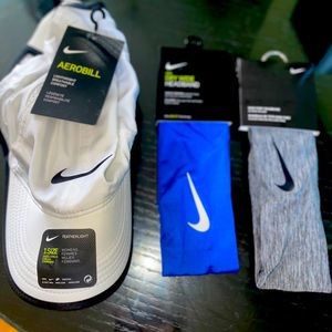 Nike hat and 2 headbands combo